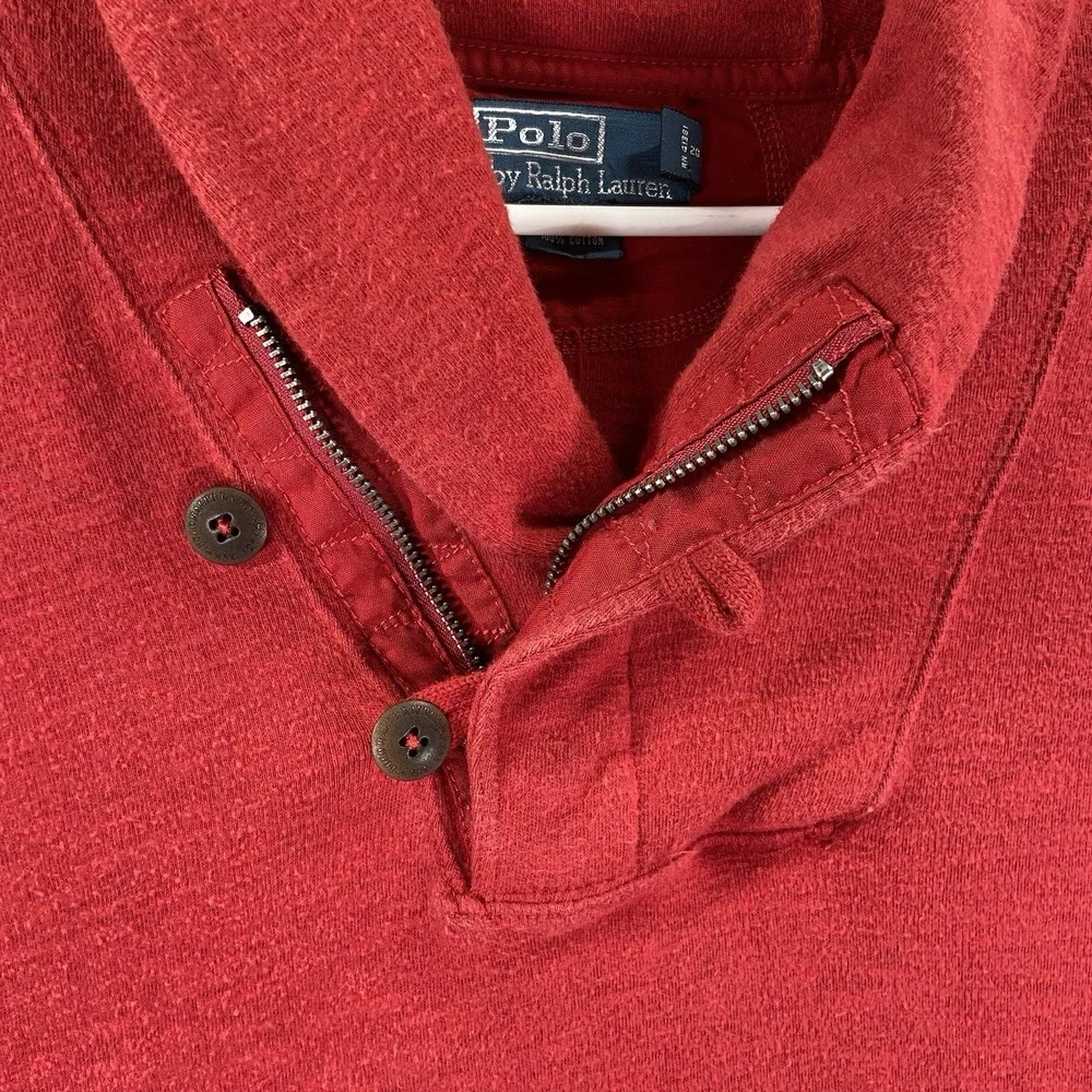 Polo Ralph Lauren Sweater Mens XXL Shawl Collar 1/4 Zip Pullover Casual Preppy